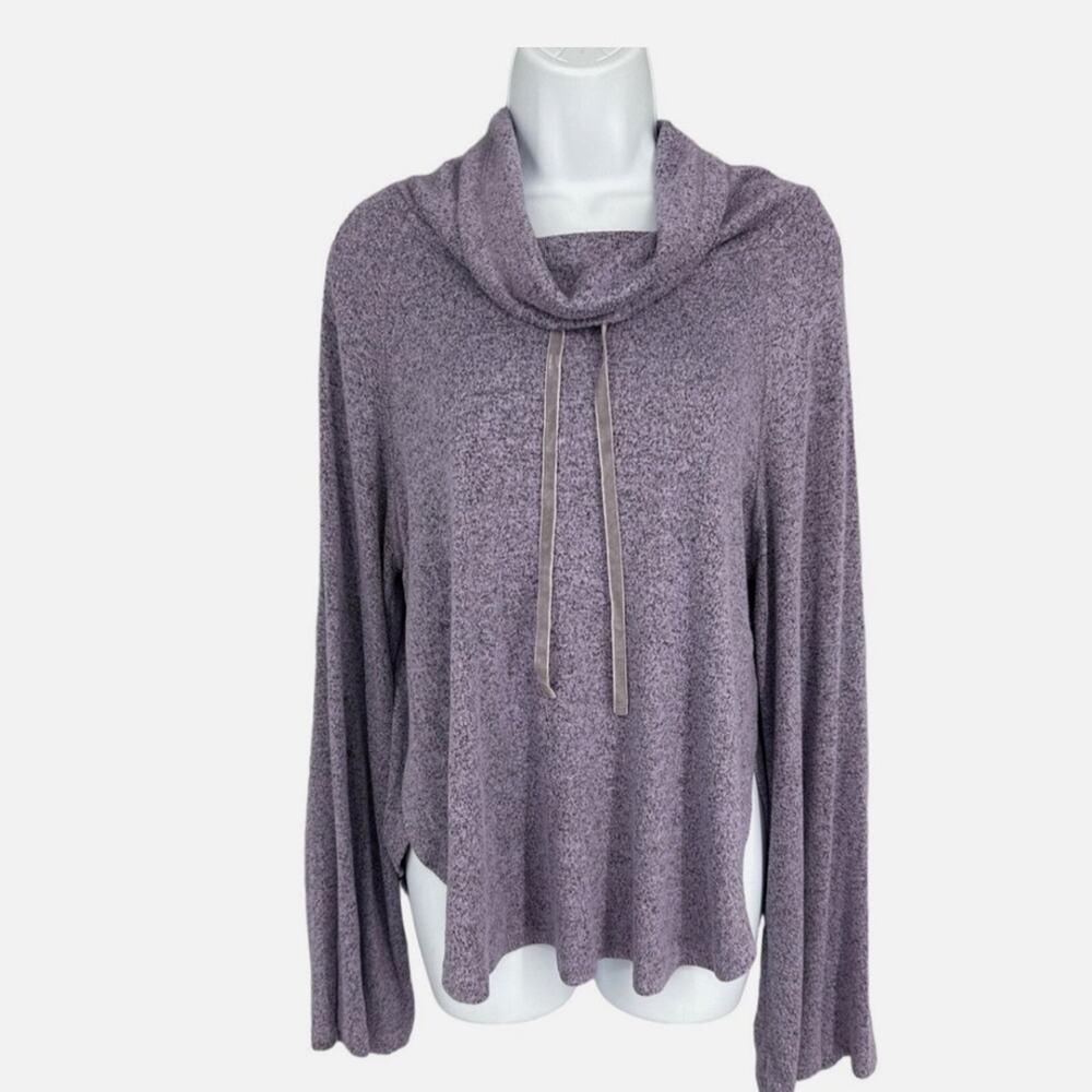 Gilligan & O’Malley Purple Cowl Neck Pullover • Sz Small • Cozy Knit Sweater Top